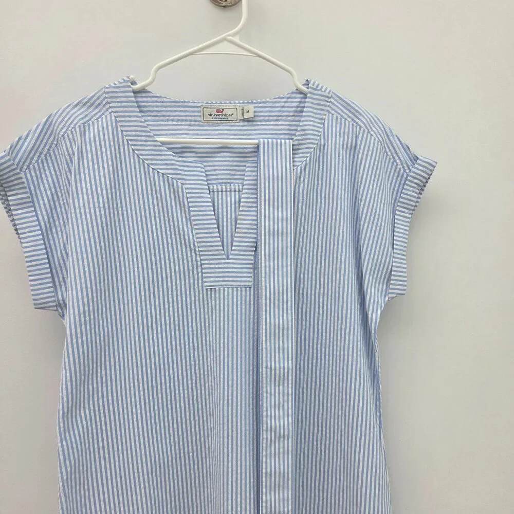 Vineyard Vines Performance dress blue and white size M - Picture 2 of 8